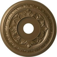 Ekena Millwork 19 OD 1 2 ID 1 P BALTIMORE termoformált PVC mennyezeti medál, fémes pezsgő bronz