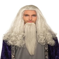 BuySeasons fehér bölcs varázsló Férfi Felnőtt paróka és szakáll Jelmez tartozék-Egy méret
