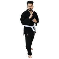 G Vision Karate Suit GI Aikido képzés felnőtt diák Karate ruhák GI Aikido Club & ingyenes öv fekete fehér