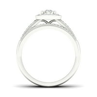 CT TDW Diamond S Sterling ezüst menyasszonyi gyűrű