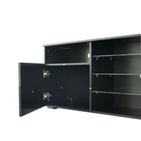 Aukfa LED TV -állvány a 90 -ig terjedő TV -k számára - TV -szekrény fiókokkal - Fekete