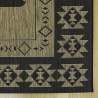 Paseo 5 '7' barna és fekete állati nyomtatás kültéri szőnyeg