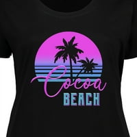 Inktastic Retro 80-as évek Cocoa Beach Női Plusz méretű póló