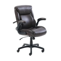 Serta Air Lumbal Bonded Leather Manager Irodai Szék, Barna Fau Bőr