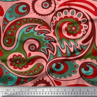 Soimoi bársony szövet művészi Paisley nyomtatási Szövet az udvaron széles