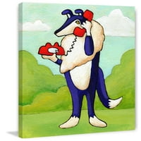 Marmont Hill Adj egy kutyát egy telefonnak írta: Janet Nelson festés nyomtatása a csomagolt vászonra