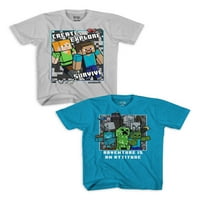 Minecraft Boys grafikus pólók, 4-18 méret