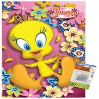Looney Tunes-Tweety Bird-Power fali poszter fa mágneses kerettel, 22.375 34